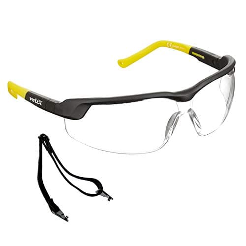 Image of voltX GT ADJUSTABLE Safety Glasses (Clear Lens), UKCA & CE EN166FT Certified, Anti fog coated, UV400 Lens, Scratch resistant, Tilt and length adjustable earstems.