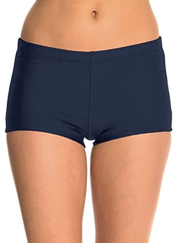 Image of Ecute Womens Swimming Shorts Beach Swimwear Bikini Bottom, Navy, UK 8