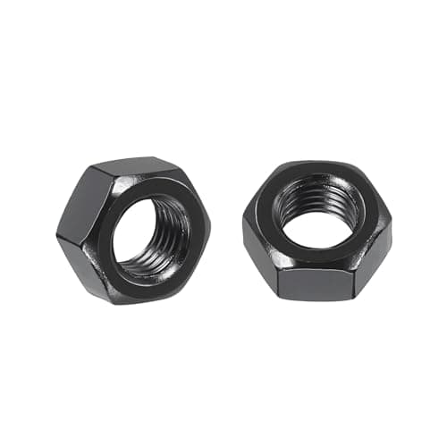 Image of Kozelo 10pcs Hex Nuts - [5/16"-24] Carbon Steel Grade 8 Hardware Nuts for Mechanical Repair & Assembly, Standard Inch Fine Thread Nut, Black, ASME/ANSI B 18.2.2