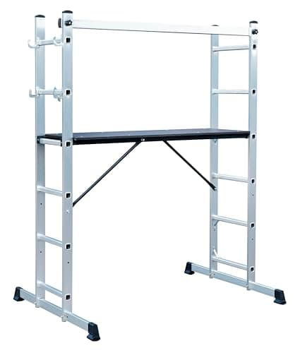 Image of Sealey ASCL2 Aluminium Scaffold Ladder 4-Way EN 131