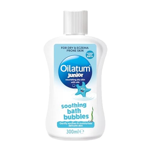 Image of Oilatum Junior Soothing Bath Bubbles, For Dry, Sensitive & Eczema-Prone Skin, Gentle Cleanser Soothes & Moisturise Delicate Skin, Everyday use for Babies & Children, Fragrance Free, 1 x 300ml