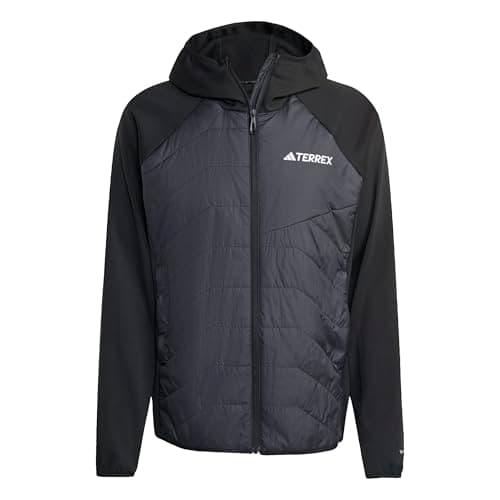 Image of adidas Men's Terrex Multi CLIMAWARM Insulated Hybrid Hooded Jacket, Black, XS