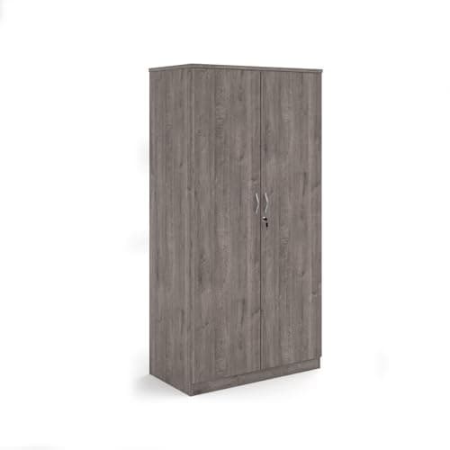 Image of Mr Office Systems double door cupboard - 2000mm high, Grey oak