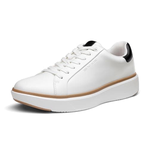 Image of Bruno Marc Men's Dress Fashion Sneakers Casual Shoes, Comfortable Arch Support Walking and Running Shoes,Size 9.5,White,SBFS2418M