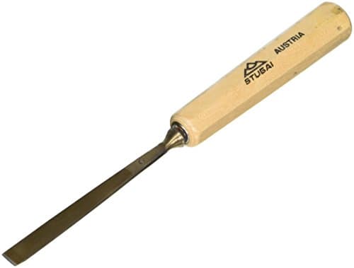 Image of Stubai 524808 Type 2,5 Woodcarving Chisel with Wooden Handle, Gold/Beige, 8 mm