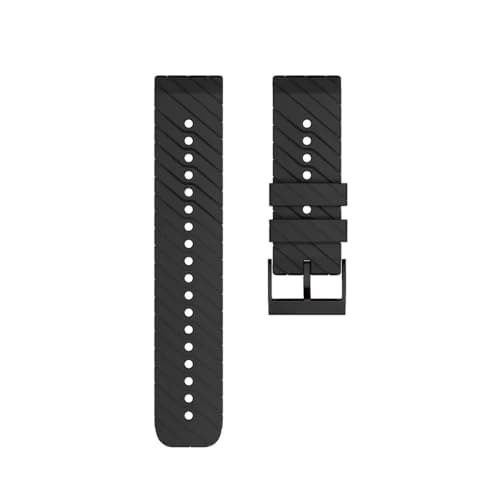 Image of ERAKAFZTTK 24mm Silicone Watch Strap Fit For SUUNTO 9 Baro Bands Sport Repalcement Watchband Fit For SUUNTO Spartan Smartwatches Belt(Black)