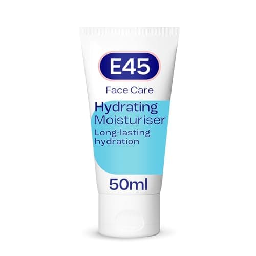 Image of E45 Face Moisturiser – Hydrating Face Cream for Long-Lasting Moisturisation - Lightweight Cream for Dry and Sensitive Skin – Fast-Absorbing and Non-Greasy Formula - Dermatologically Tested - 50ml
