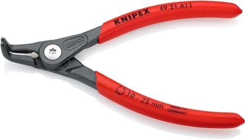 Image of KNIPEX Precision Circlip Pliers for External Circlips on Shafts with Non-Slip Plastic Coating 130 mm, 49 21 A11