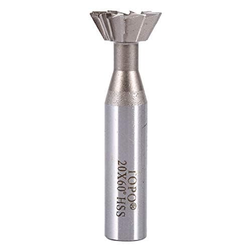 Image of Nikou Dovetail Milling Cutter, 20mm Dovetail Groove Cutter, 60°Degree Dovetail Router Cutter Bit HSS Straight Shank Slot Drill End Mill CNC Bit Cutting Tools