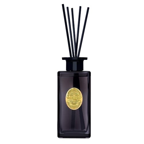 Image of M&SENSE Luxury Large Reed Diffuser 300ml, Oud Wood Scented with Natural Essential Oils, Long Lasting with 7 Sticks, Non-Toxic Home Fragrance for Bedroom, Bathroom Decor, Elegant Glass Bottle