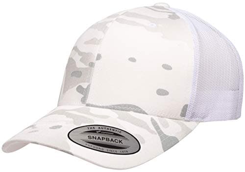 Image of Yupoong YP Classics Multicam Retro Trucker Cap, Alpine/White, One Size