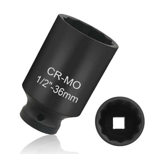 Image of AOROPS 36mm Socket, 1/2" Drive, 12 Point Impact Socket for Axle Nuts