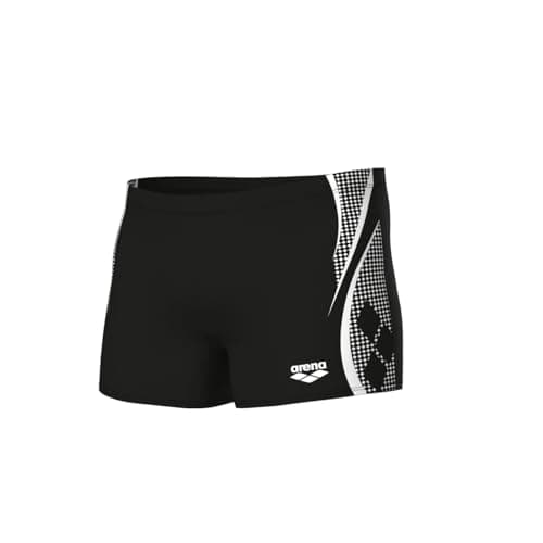 Image of ARENA Feel Men's Graphic Swim Shorts Black-White