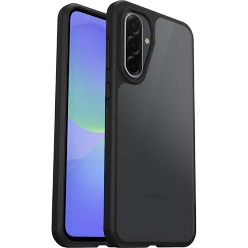 Image of OtterBox React Series Case for Samsung Galaxy A36 5G, Shockproof, Drop proof, Ultra-Slim, Protective Thin Case, Tested to Military Standard, Clear/Black
