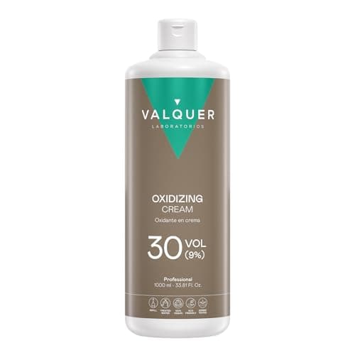 Image of VALQUER Premium Stabilized Cream Peroxide 30 Vol 9% | Professional Oxidizing Cream for Hair Coloring & Bleaching | Vegan Formula with Natural Ingredients | Salon Use | 1L