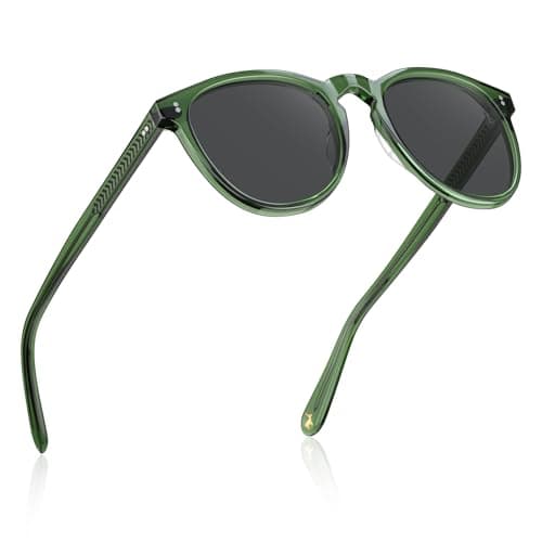 Image of CARFIA Retro Polarised Mens Womens Sunglasses Fashion Tortoiseshell Sunglasses in Hand-Crafted Acetate CA2307