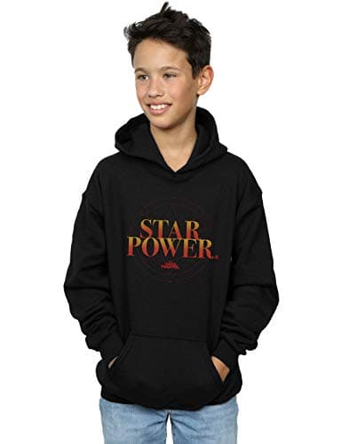 Image of Marvel Boys Captain Marvel Star Power Hoodie Black 7-8 Years
