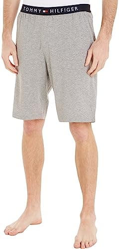 Image of Tommy Hilfiger Men’s Jersey Shorts, Grey (Light Grey Heather), L