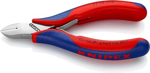 Image of KNIPEX Electronics Diagonal Cutter with Box Joint with Multi-Component Handles 115 mm, 77 12 115