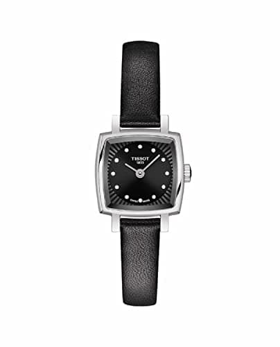Image of Montre Femme Tissot Lovely Square Cuir Noir