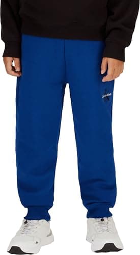Image of Calvin Klein Unisex Monogram Logo Sweatpant IU0IU00713 Sweatpants, Blue (Admiral Blue), 16 Years