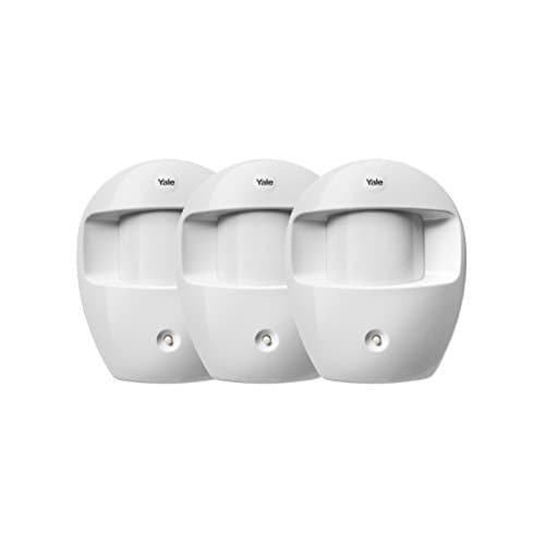 Image of Yale EF-3PIR Easy Fit Alarm Accessory PIR Motion Detectors, Pack of 3, White, Motion Activated, Accessory for SR & EF Alarms, 868MHz technology