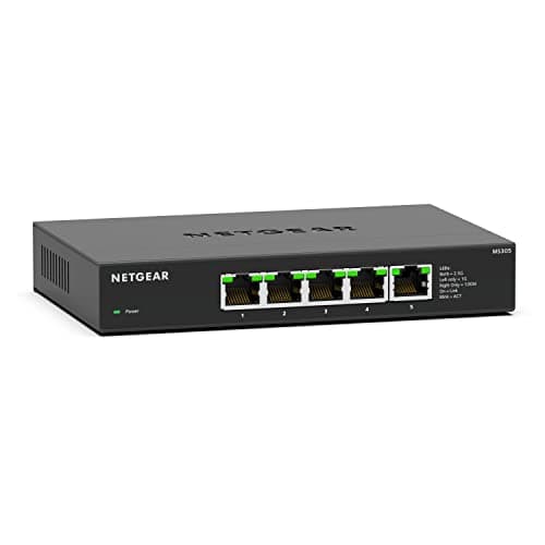 Image of NETGEAR 5 Port Multi Gigabit 2.5GB Switch (MS305) | Unmanaged Network Switch | 5x 100MB/1GB/2.5GB | Desktop or Wall Mount