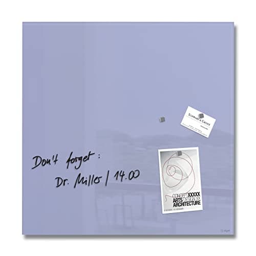 Image of SIGEL GL119 Artverum Magnetic Glass Board, lavender, 48 x 48 cm, safety Glass