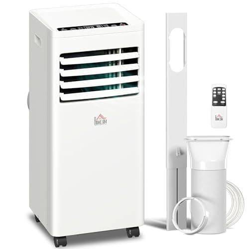 Image of HOMCOM Portable Air Conditioner 5000 BTU, 4-in-1 Cooling, Dehumidifier, Fan, Sleep Mode, Air Conditioning Unit with Digital Display & Remote Control, 24H Timer, Window Venting Kit, for Room up to 18㎡
