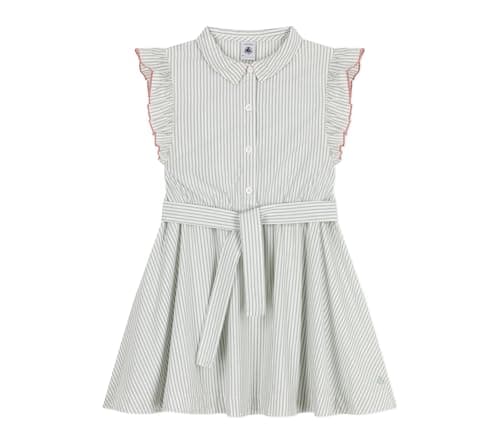 Image of Petit Bateau Girl's A0cre Sleeveless Dress, Paul/Foam, 6 years
