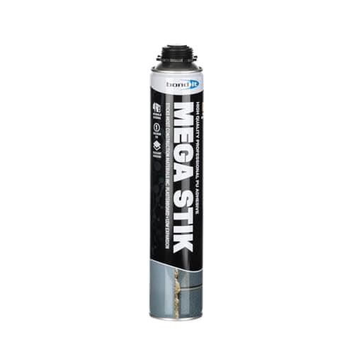 Image of Bond-It Mega Stik PU Adhesive Foam 750ml | Plasterboard Adhesive, Insulation Board Adhesive, No Mess Construction Foam (Box of 1)