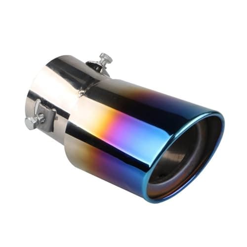 Image of UNAJIEOTW Car Exhaust Trim, for Peugeot 3008 2013-2023 Stainless Steel Muffler Tip Exhaust Tail Pipe Curved Rear Silencer Tip 63mm Inlet Pipe Finisher,C