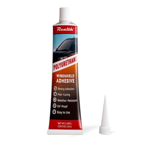 Image of Realth Windscreen Bonding Adhesive | Black Sealant 50ml | High Bond | Fast Curing Formula | for Car Truck Van Bus Glass Glue