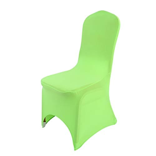 Image of Chair Covers Spandex Universal Slipcovers Dining Chair Cover Wedding Banquet Party Arched Front (Green, 1)