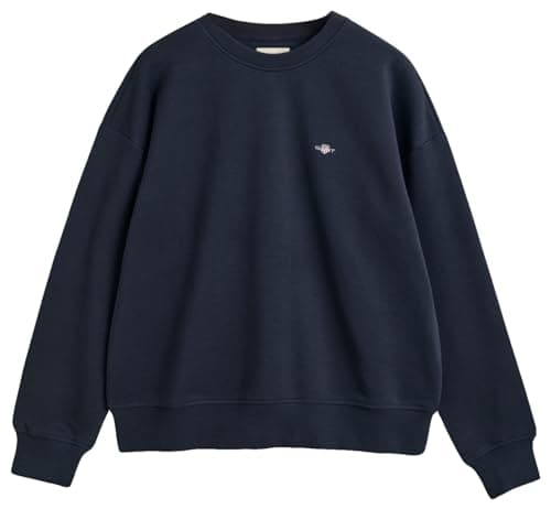 Image of GANT Women's Shield C-Neck Sweat Sweatshirt, Evening Blue, XL