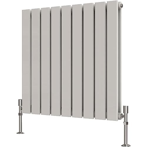 Image of Radbliss Horizontal Flat Panel Radiator 600x612mm White Double Design RAD Central Heating