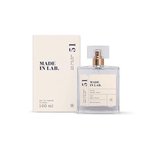 Image of MADE IN LAB No. 51 Perfume for Women, Elegant Eau de Parfum for Women, feminine, intense, long-lasting fragrance | Fragrance notes: Oriental, Floral | 100 ml
