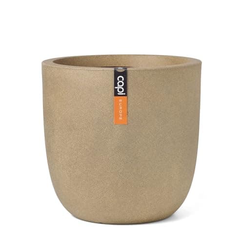 Image of CAPI EUROPE - Planter ball Smooth NL - 43x41 - Beige - Opening Ø35 - Pot for indoor and outdoor use - Shatterproof - 100% recyclable - KBE933