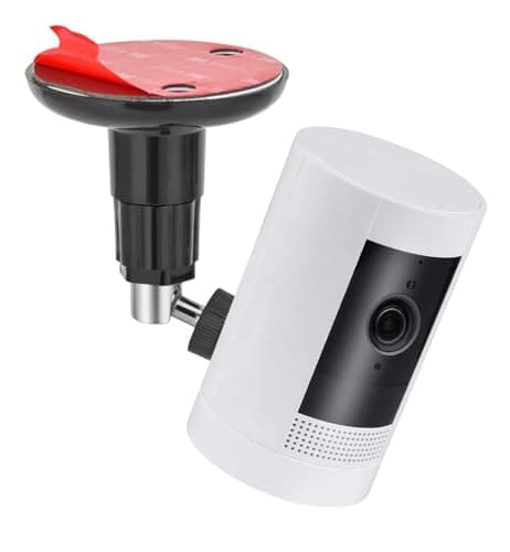 Image of PAIKIUU 1Pcs Adhesive Ring Camera Mount Wall Mount without Drilling, Ring Camera Mounting Bracket Stick Up Mount 360 Degree Adjustable Screwless for Arlo Surveillance Black