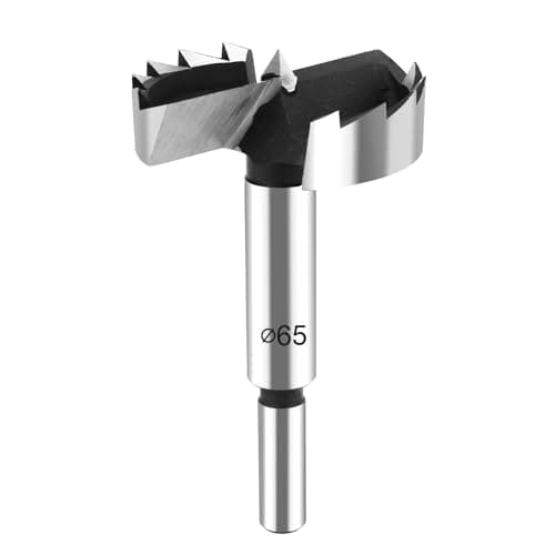Image of HPHOPE 65mm Forstner Bit, Forstner Drill Bit 65mm for Wood, Round Shank Drill