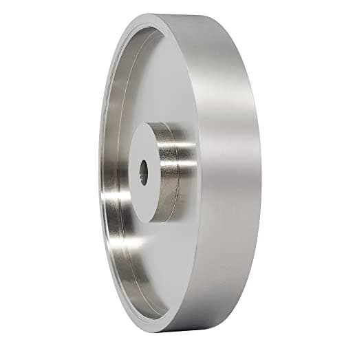 Image of AHRYLXY 6" CBN Grinding Wheel, 1" Wide x 1/2" Arbor, Grit 1000, for Sharpening High Speed Steel Tools, Diamond Grinding Wheel
