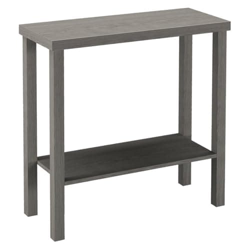 Image of URBNLIVING 2-Tier Wooden Narrow Console Side Table, Entryway Hallway Furniture, Slim Storage & Display Table with Open Shelves, Sturdy Construction, Contemporary Finishes, Ideal for Home and Office