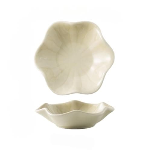 Image of 1Pcs Ceramic Jewelry Dishes, Decorative Trinket Trays, Small Ring Dishes, Trinket Key Trays, Jewelry Trays, Jewelry Plates, Key Bowl, Ceramic Trinket Dish Gift for Women and Girls (Pale Yellow)