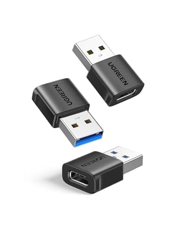 Image of UGREEN USB to USB C Adapter, 10Gbps USB 3.0 Adaptor, High Speed Data Transfer Type C Converter Compatible with iPhone 17 17e Pro Max/16, iPad Air/Mini, Apple Watch, Samsung Galaxy S26 S25, 3 Pack