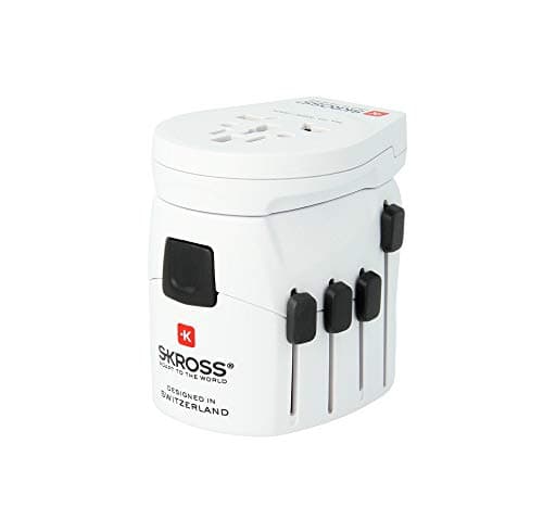 Image of SKROSS PRO World 1.302530 world travel adapter for all 2/3-pin devices and USB, in white