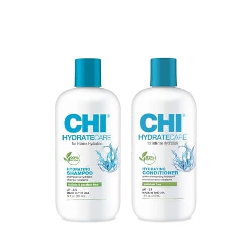 Image of CHI HYDRATECARE Moisturising Shampoo & Conditioner Set - 355 ml Each - Intensive Hydration and Care for Dry Hair, Sulphate Free