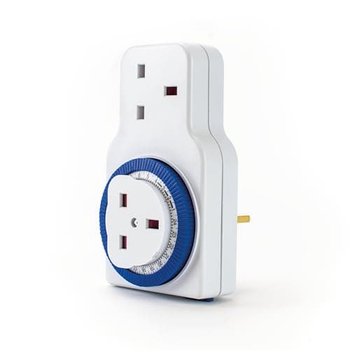 Image of STATUS Timer Switch | 24 Hour Segment Timer Light Switch | White UK Plug | Separate Socket | S24HRSQT1WS1PK4
