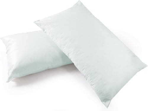 Image of COMFORTNIGHTS, Light Green tint Waterproof and Wipe clean, Zipped Pillow Protector, pair.