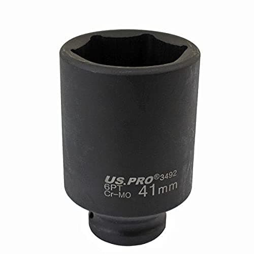 Image of US PRO Tools 41mm 1/2" Drive Axle Hub Nut Socket 6 Point Deep Impact Socket 3492