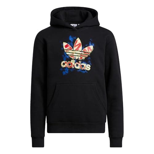 Image of adidas Originals Men's Trefoil Hoodie, Black/Sheer Joy, M